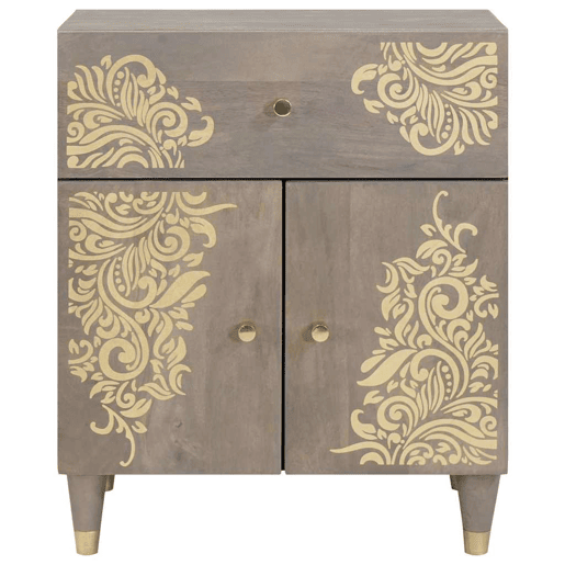 Mesa De Cabeceira - Mesinha De Cabeceira com gaveta Cinzeto 50 x 33 x 60 cm