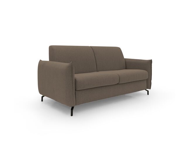 Scarlet sofá cama convertible en tejido mixto de algodón impermeable 195 cm (mat.140x197) marrón