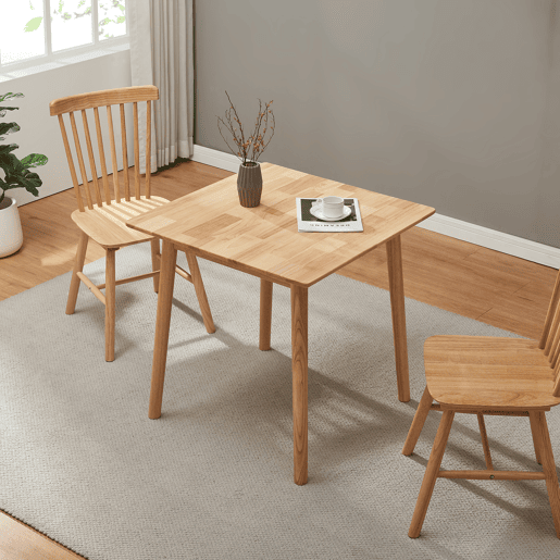 Mesa de jantar Klijori para 2 pessoas madeira 75x75x74 cm natureza en.casa