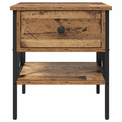 Mesa De Cabeceira - Mesinha De Cabeceira com gaveta Madeira antiga 40 x 42 x 45 cm