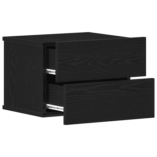 Lote de 2 Mesa De Cabeceira - Mesinha De Cabeceira Carvalho preto 40 x 30 x 30 cm
