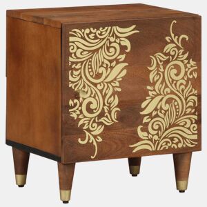 Lote de 2 Mesa De Cabeceira Mesinha De Cabeceira - castanho mel 40 x 33 x 46 cm