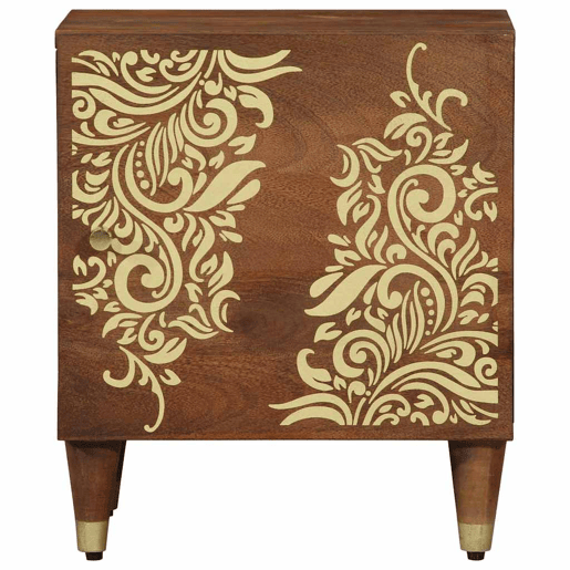 Lote de 2 Mesa De Cabeceira Mesinha De Cabeceira - castanho mel 40 x 33 x 46 cm