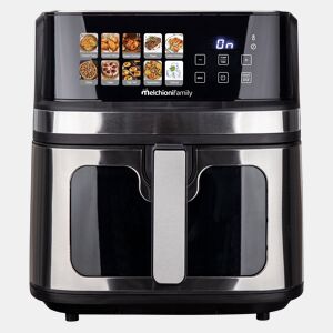 MELCHIONI FAMILY GAIA PLUS Fritadeira de ar 8L, 2200 W, resistência dupla, display LED, temperatura ajustável, preta