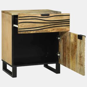 Mesa De Cabeceira - Mesinha De Cabeceira com gaveta Castanho 50 x 33 x 60 cm