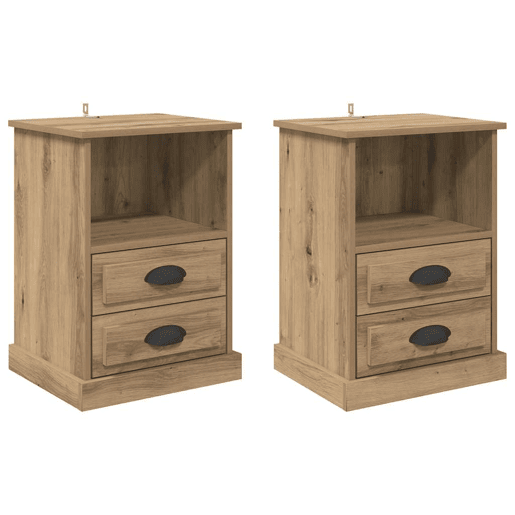 Lote de 2 Mesa De Cabeceira - Mesinha De Cabeceira carvalho artisiano 43 x 36 x 60 cm Lote de 2 Mesa De Cabeceira - Mesinha De Cabeceira carvalho artisiano 43 x 36 x 60 cm