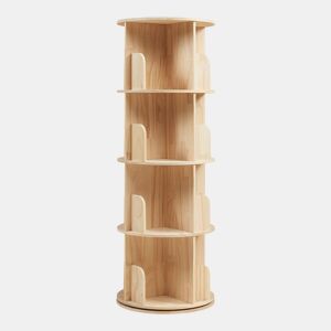 Estante giratória Chasek 4 níveis pino 125x44 cm natural en.casa