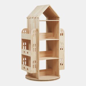 Estante rotativa para crianças Sanköre pino 122x64x43 cm natural en.casa