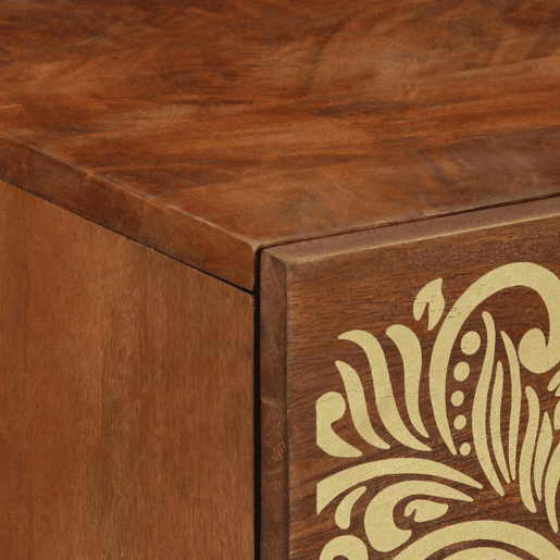 Mesa De Cabeceira - Mesinha De Cabeceira com gaveta castanho mel 50 x 33 x 60 cm
