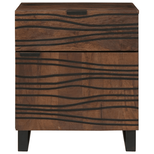 Mesa De Cabeceira - Mesinha De Cabeceira com gaveta Nogueira 50 x 33 x 60 cm