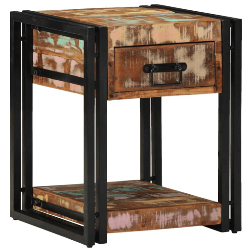 Mesa De Cabeceira - Mesinha De Cabeceira 40 x 40 x 50 cm Madeira recuperada maciça