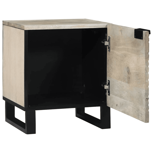 Lote de 2 Mesa De Cabeceira Mesinha De Cabeceira - Natural 40 x 33.5 x 46 cm
