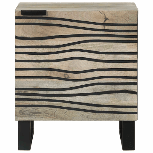 Lote de 2 Mesa De Cabeceira Mesinha De Cabeceira - Natural 40 x 33.5 x 46 cm