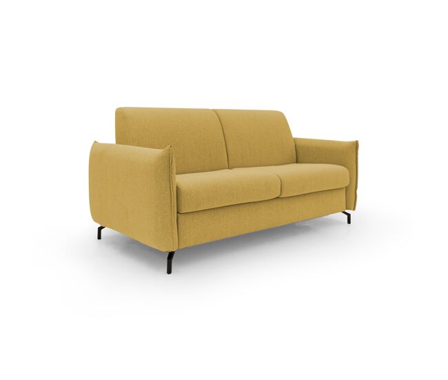 Scarlet sofá cama convertible en tejido mixto de algodón impermeable 195 cm (mat.140x197) amarillo