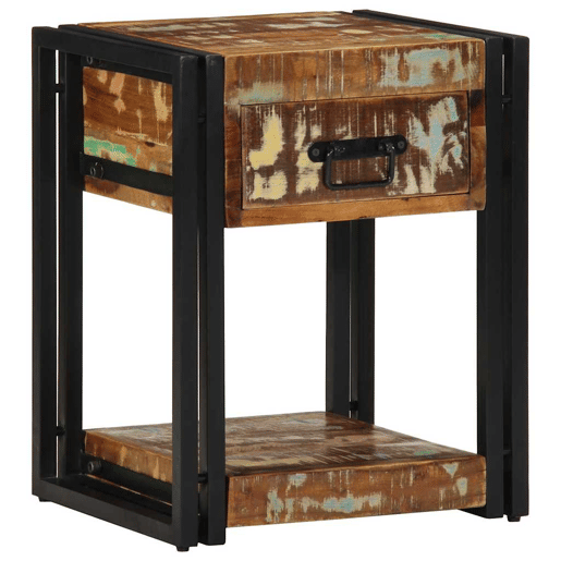 Lote de 2 Mesa De Cabeceira - Mesinha De Cabeceira com gaveta 40 x 35 x 50 cm
