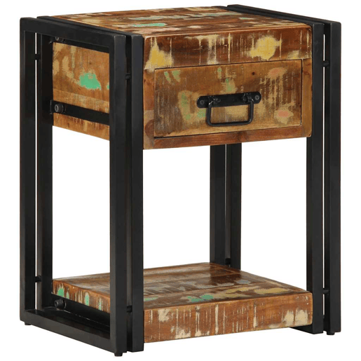 Lote de 2 Mesa De Cabeceira - Mesinha De Cabeceira com gaveta 40 x 35 x 50 cm
