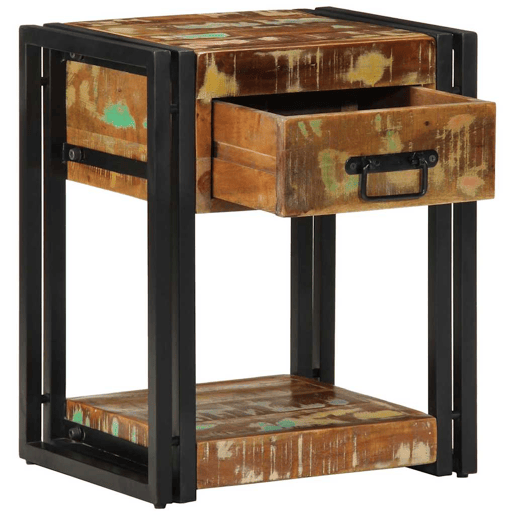Lote de 2 Mesa De Cabeceira - Mesinha De Cabeceira com gaveta 40 x 35 x 50 cm