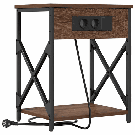 Mesa De Cabeceira - Mesinha De Cabeceira Carvalho castanho 41 x 31 x 51 cm