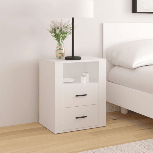 Mesa De Cabeceira - Mesinha De Cabeceira 50x36x60 cm derivados de madeira branco