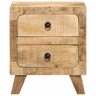 Lote de 2 Mesas De Cabeceira Mesinhas De Cabeceira - 40x32x46 cm mangueira áspera maciça