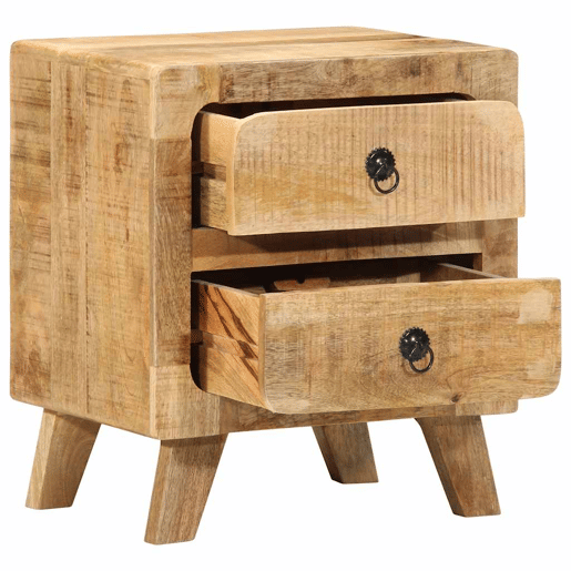 Lote de 2 Mesas De Cabeceira Mesinhas De Cabeceira - 40x32x46 cm mangueira áspera maciça