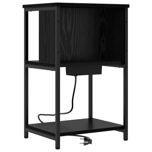 Mesa De Cabeceira - Mesinha De Cabeceira Carvalho preto 38 x 31 x 61 cm
