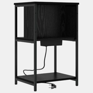 Mesa De Cabeceira - Mesinha De Cabeceira Carvalho preto 38 x 31 x 61 cm