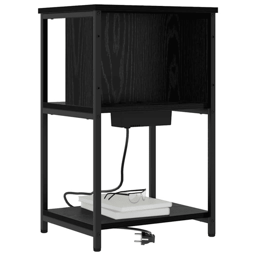 Mesa De Cabeceira - Mesinha De Cabeceira Carvalho preto 38 x 31 x 61 cm
