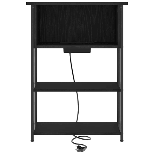 Mesa De Cabeceira - Mesinha De Cabeceira Carvalho preto 38 x 31 x 61 cm