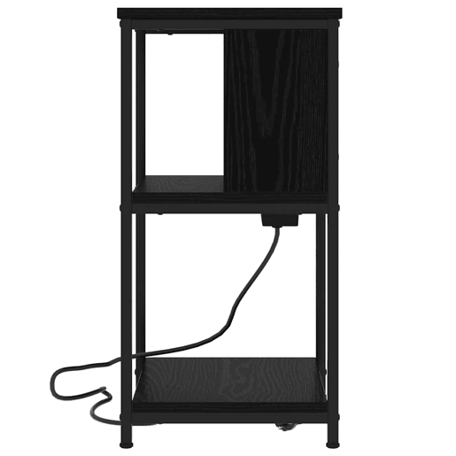 Mesa De Cabeceira - Mesinha De Cabeceira Carvalho preto 38 x 31 x 61 cm