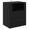 Mesa De Cabeceira - Mesinha De Cabeceira com gaveta Carvalho preto 50 x 36 x 60 cm