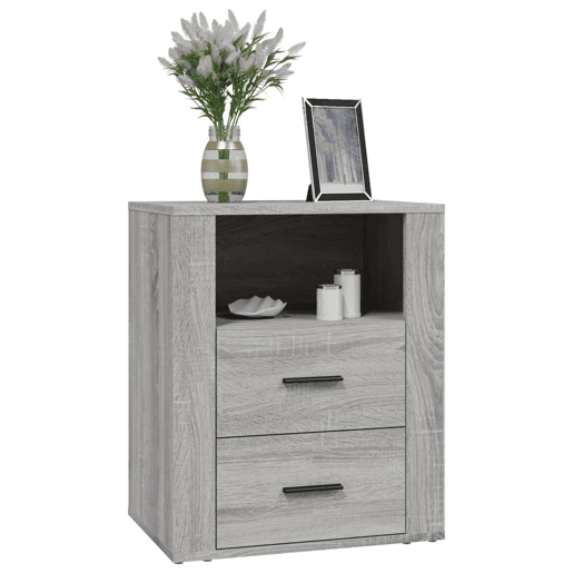 Mesa De Cabeceira Mesinha De Cabeceira - 50x36x60 cm derivados madeira cinzento sonoma