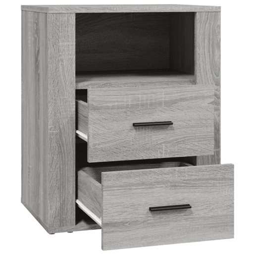 Mesa De Cabeceira Mesinha De Cabeceira - 50x36x60 cm derivados madeira cinzento sonoma