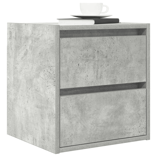 Mesa De Cabeceira De Parede Mesinha De Cabeceira - 38x34x40 cm cinza cimento