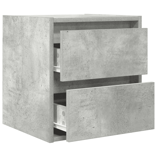 Mesa De Cabeceira De Parede Mesinha De Cabeceira - 38x34x40 cm cinza cimento