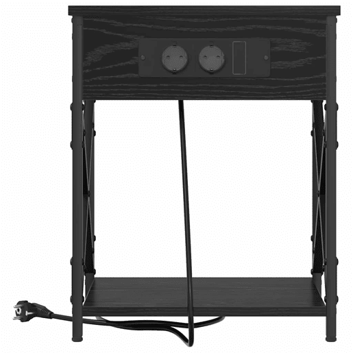 Mesa De Cabeceira - Mesinha De Cabeceira Carvalho preto 41 x 31 x 51 cm