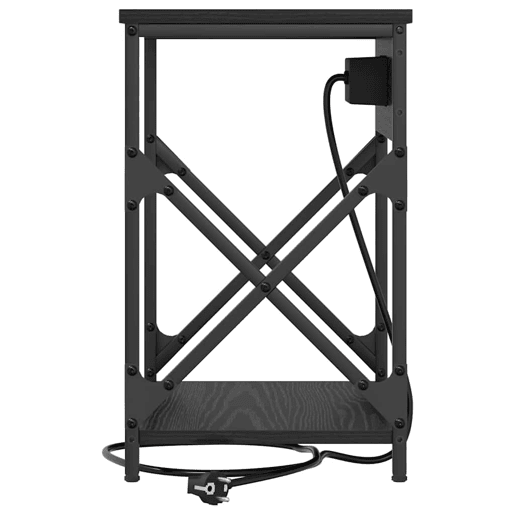 Mesa De Cabeceira - Mesinha De Cabeceira Carvalho preto 41 x 31 x 51 cm