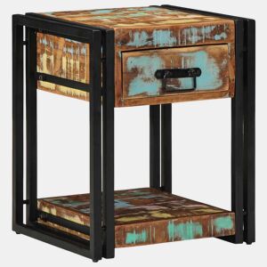 Lote de 2 Mesa De Cabeceira - Mesinha De Cabeceira com gaveta 40 x 40 x 50 cm