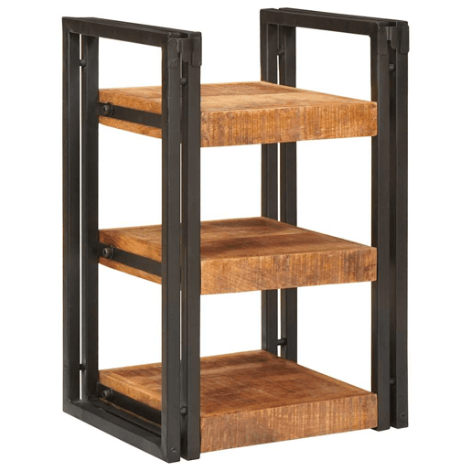 Mesa De Cabeceira - Mesinha De Cabeceira Castanho e preto Madeira de manga maciça