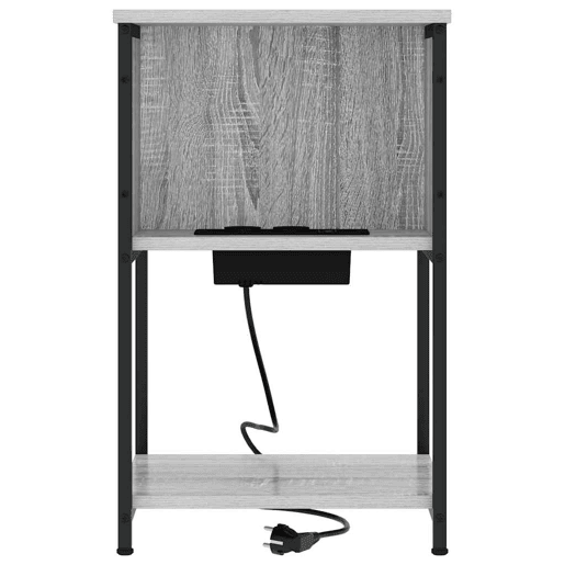 Mesa De Cabeceira - Mesinha De Cabeceira Sonoma cinzento 38 x 31 x 61 cm