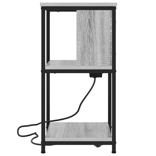 Mesa De Cabeceira - Mesinha De Cabeceira Sonoma cinzento 38 x 31 x 61 cm