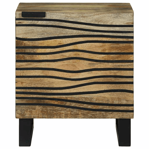 Mesa De Cabeceira - Mesinha De Cabeceira Marrom e Preto 40 x 33.5 x 46 cm