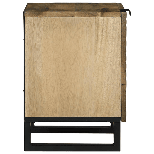 Mesa De Cabeceira - Mesinha De Cabeceira Marrom e Preto 40 x 33.5 x 46 cm