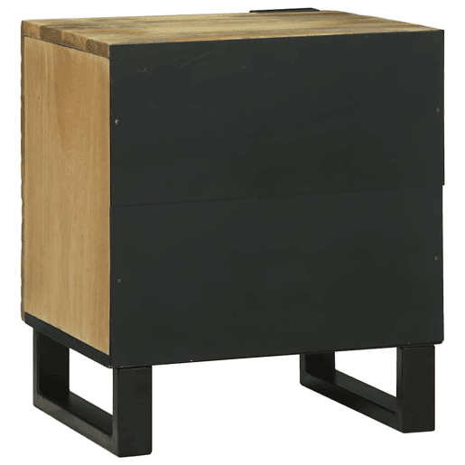 Mesa De Cabeceira - Mesinha De Cabeceira Marrom e Preto 40 x 33.5 x 46 cm