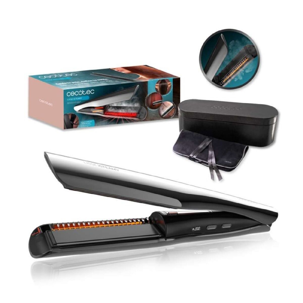 Cecotec Plancha de pelo estrechas con cable RitualCare Steamy
