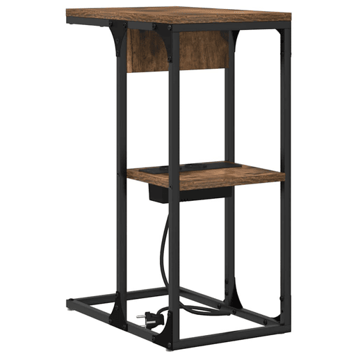 Mesa De Cabeceira - Mesinha De Cabeceira Carvalho fumado 41.5 x 26 x 60.5 cm