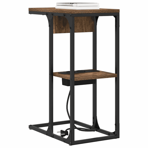 Mesa De Cabeceira - Mesinha De Cabeceira Carvalho fumado 41.5 x 26 x 60.5 cm