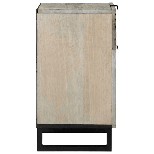 Mesa De Cabeceira - Mesinha De Cabeceira com gaveta Branco e preto 50 x 33 x 60 cm