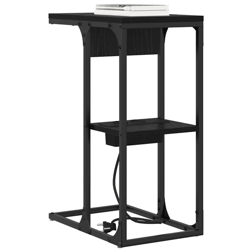 Mesa De Cabeceira - Mesinha De Cabeceira Carvalho preto 41.5 x 26 x 60.5 cm