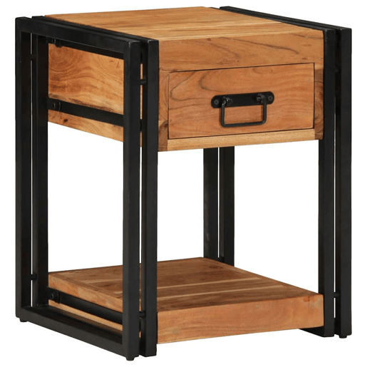 Lote de 2 Mesa De Cabeceira - Mesinha De Cabeceira com gaveta 40 x 40 x 50 cm